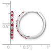 Diamond & Gemstone Hinged Hoop Earrings