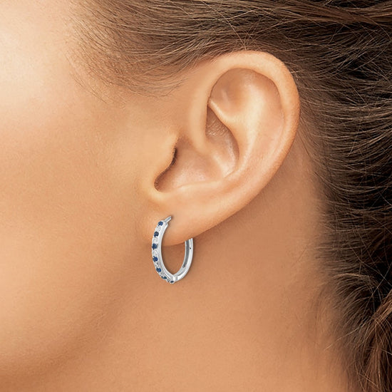 Diamond & Gemstone Hinged Hoop Earrings