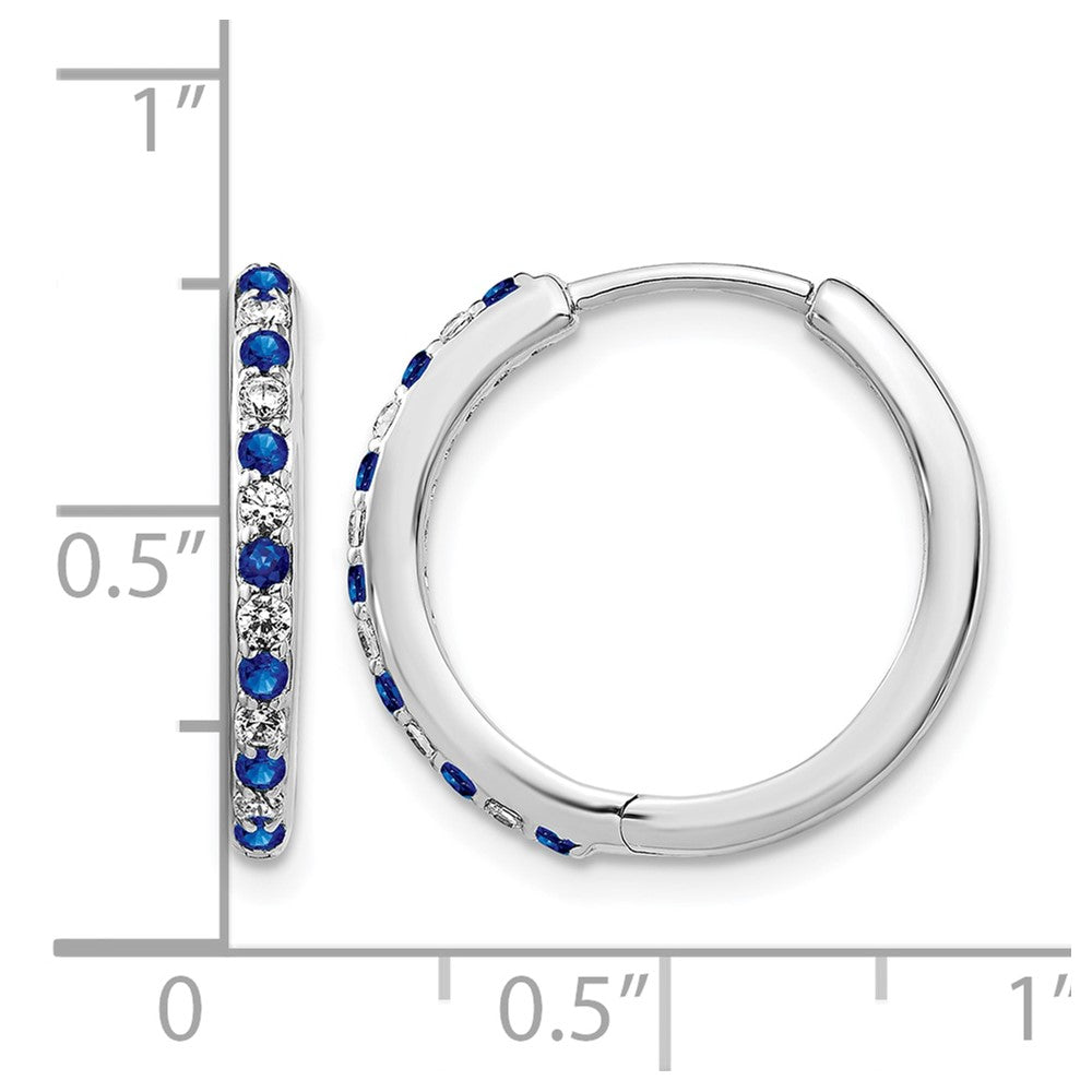 Diamond & Gemstone Hinged Hoop Earrings