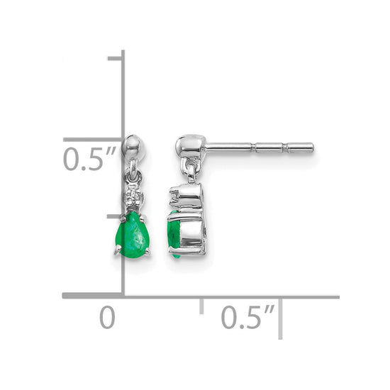 Diamond & Gemstone Dangle Post Earrings