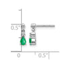 Diamond & Gemstone Dangle Post Earrings