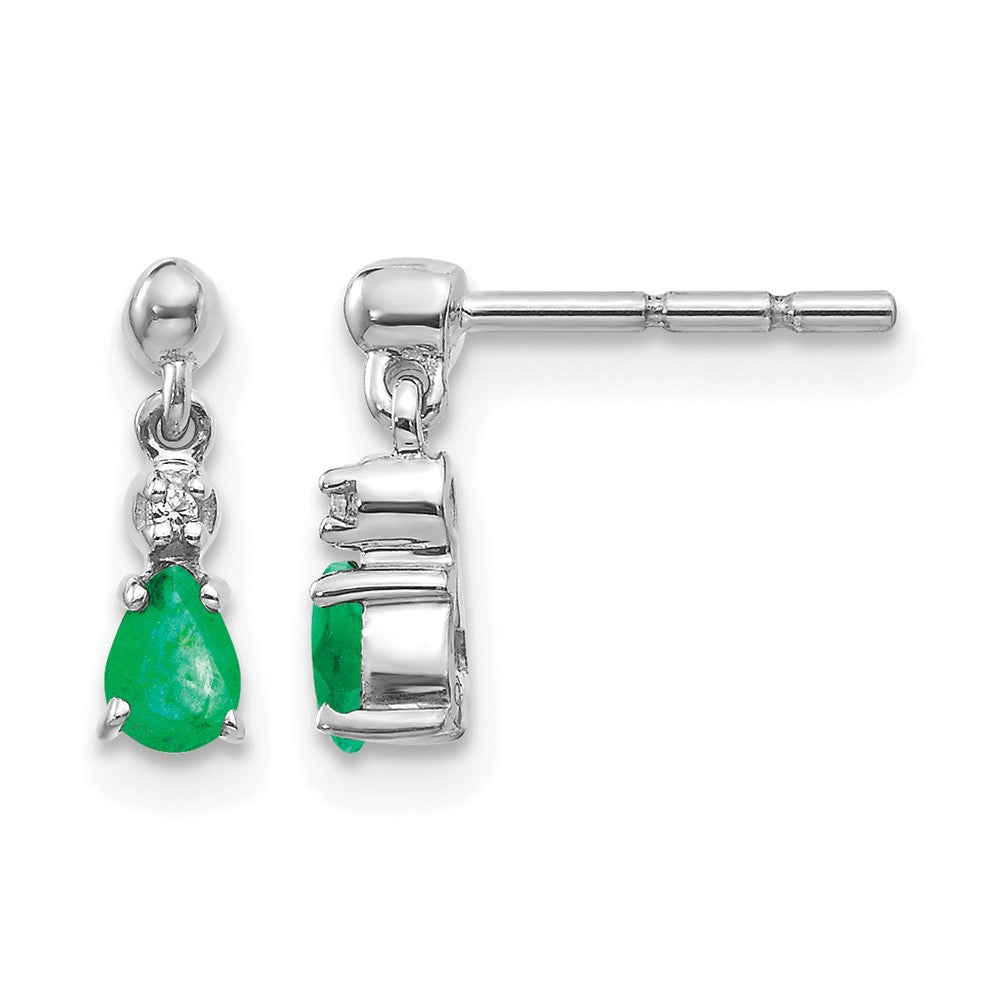 Diamond & Gemstone Dangle Post Earrings