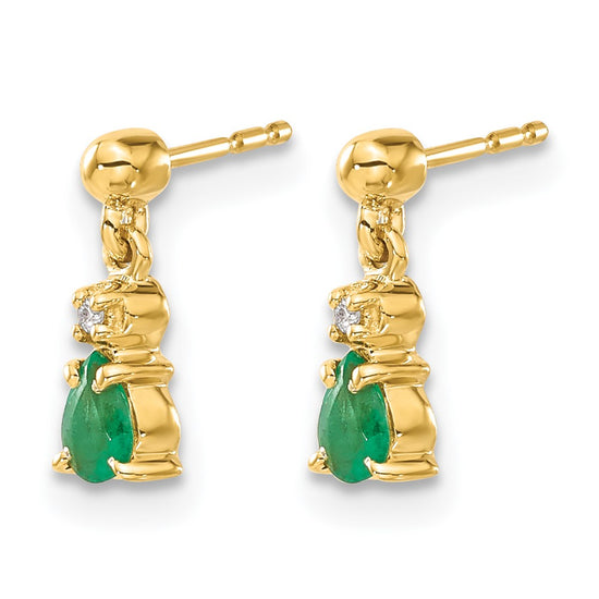 Diamond & Gemstone Dangle Post Earrings