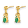 Diamond & Gemstone Dangle Post Earrings