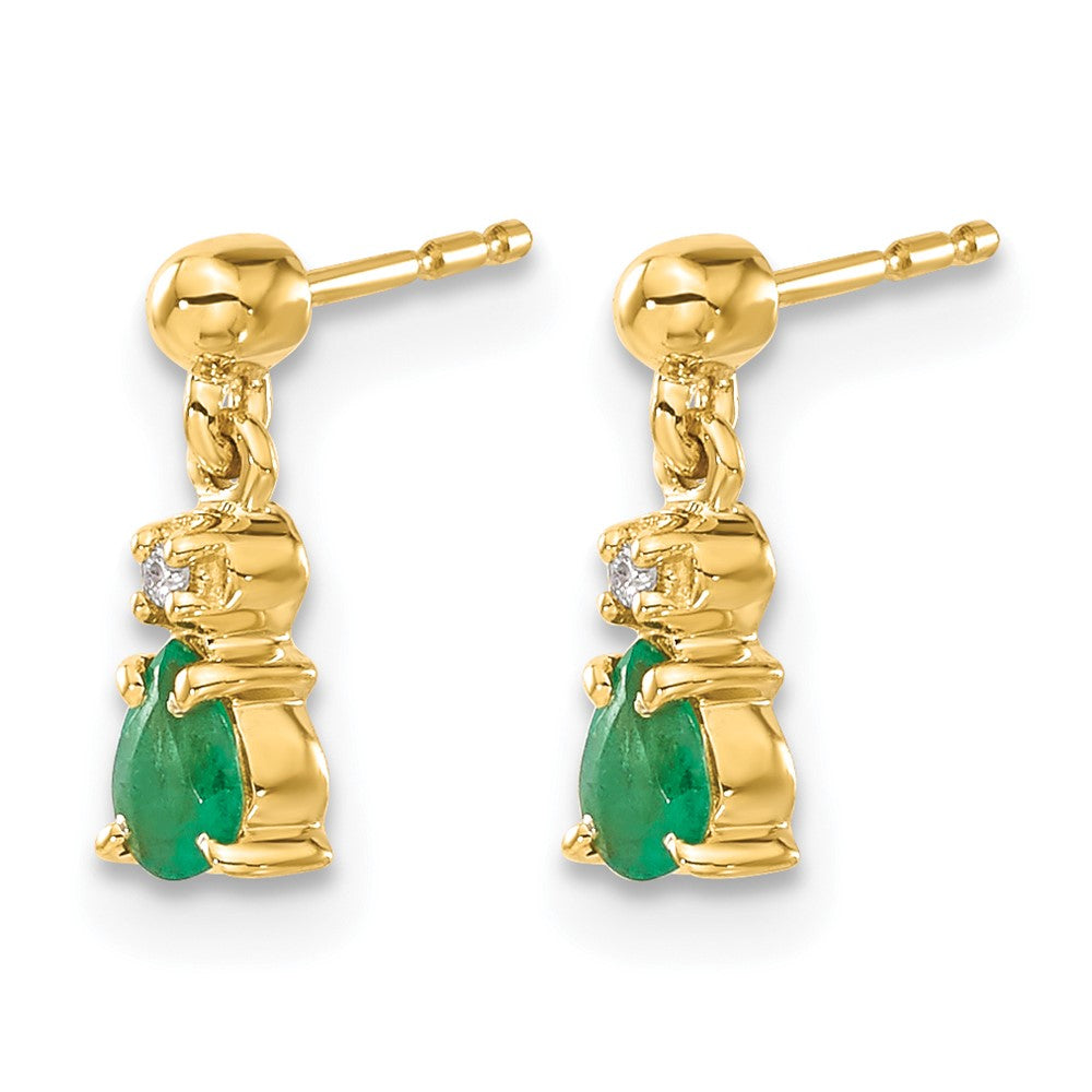 Diamond & Gemstone Dangle Post Earrings