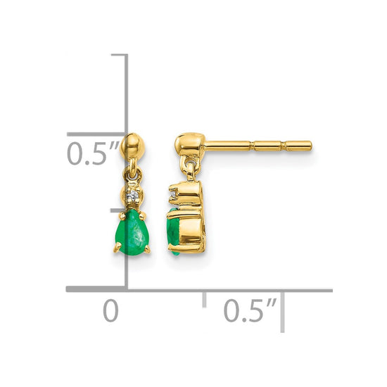 Diamond & Gemstone Dangle Post Earrings