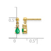 Diamond & Gemstone Dangle Post Earrings