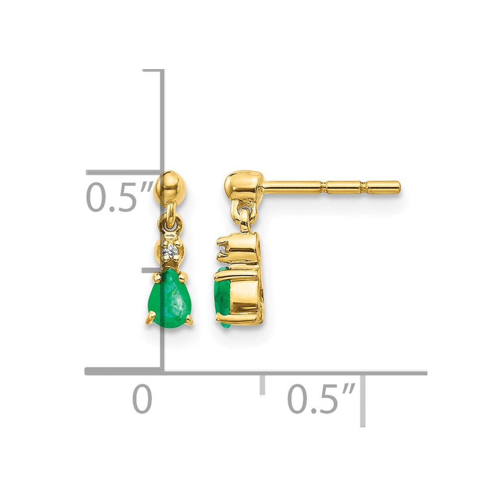 Diamond & Gemstone Dangle Post Earrings
