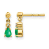 Diamond & Gemstone Dangle Post Earrings