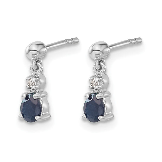Diamond & Gemstone Dangle Post Earrings