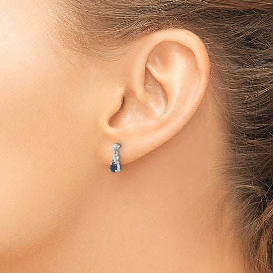 Diamond & Gemstone Dangle Post Earrings