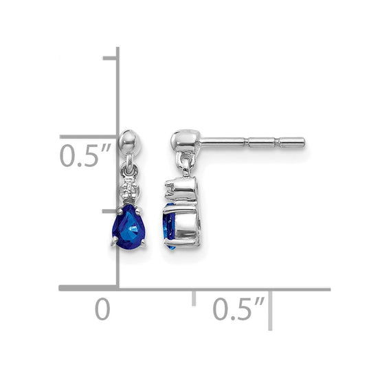 Diamond & Gemstone Dangle Post Earrings