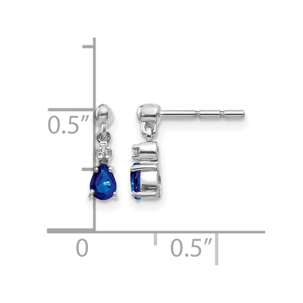 Diamond & Gemstone Dangle Post Earrings