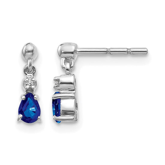 Diamond & Gemstone Dangle Post Earrings