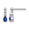 Diamond & Gemstone Dangle Post Earrings