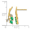 Diamond and Pear Gemstone Floral Post Earrings