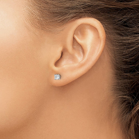 14k White Gold 1/2 carat Lab Grown Diamond VS/SI+ G+ Post Earrings