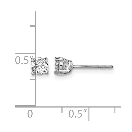 14k White Gold 1/2 carat Lab Grown Diamond VS/SI+ G+ Post Earrings