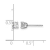 14k White Gold 1/2 carat Lab Grown Diamond VS/SI+ G+ Post Earrings