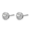 Diamond Round Halo Earrings