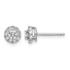 Diamond Round Halo Earrings