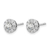 Diamond Round Halo Earrings
