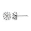 Diamond Round Halo Earrings