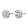 Diamond Round Halo Earrings