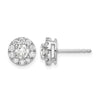 Diamond Round Halo Earrings