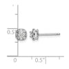 Diamond Cushion Halo Earrings