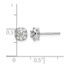 Diamond Cushion Halo Earrings