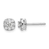 Diamond Cushion Halo Earrings