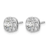 Diamond Cushion Halo Earrings