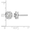 Diamond Cushion Halo Earrings