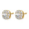 Diamond Cushion Halo Earrings