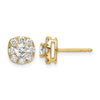 Diamond Cushion Halo Earrings