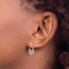 14k Rose Gold Polished Diamond Double Teardrop Post Earrings