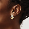 14k Polished 1/3 carat Diamond Fancy Shaped Post Earrings