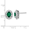 Oval Gemstone & Diamond Halo Post Earrings