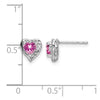 Gemstone and Diamond Heart Earrings