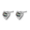 Gemstone and Diamond Heart Earrings
