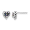 Gemstone and Diamond Heart Earrings