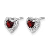 Gemstone and Diamond Heart Earrings