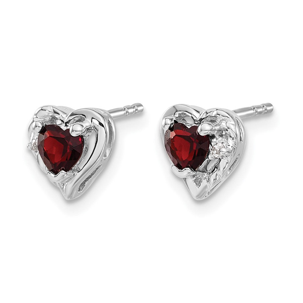 Gemstone and Diamond Heart Earrings
