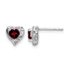 Gemstone and Diamond Heart Earrings