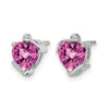 Gemstone and Diamond Heart Earrings