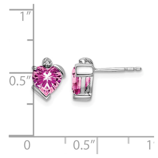 Gemstone and Diamond Heart Earrings