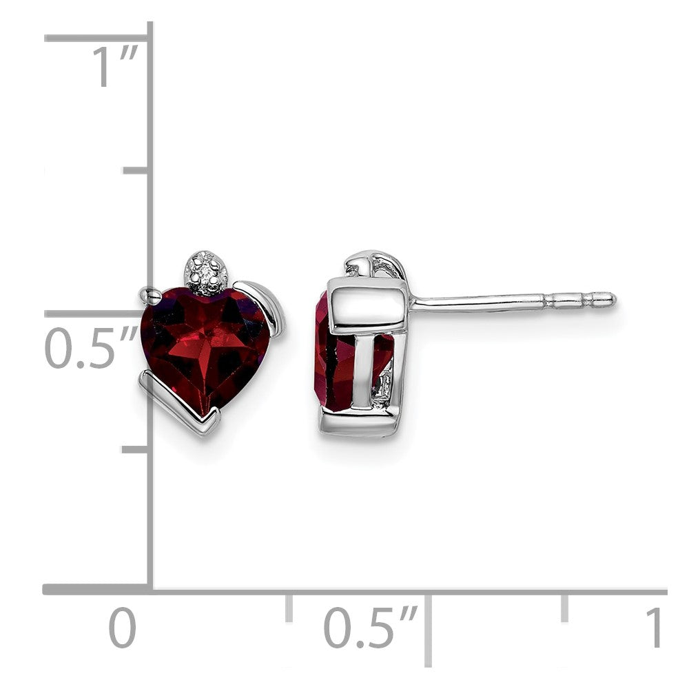 Gemstone and Diamond Heart Earrings