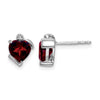 Gemstone and Diamond Heart Earrings