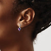 Gemstone and Diamond Heart Earrings